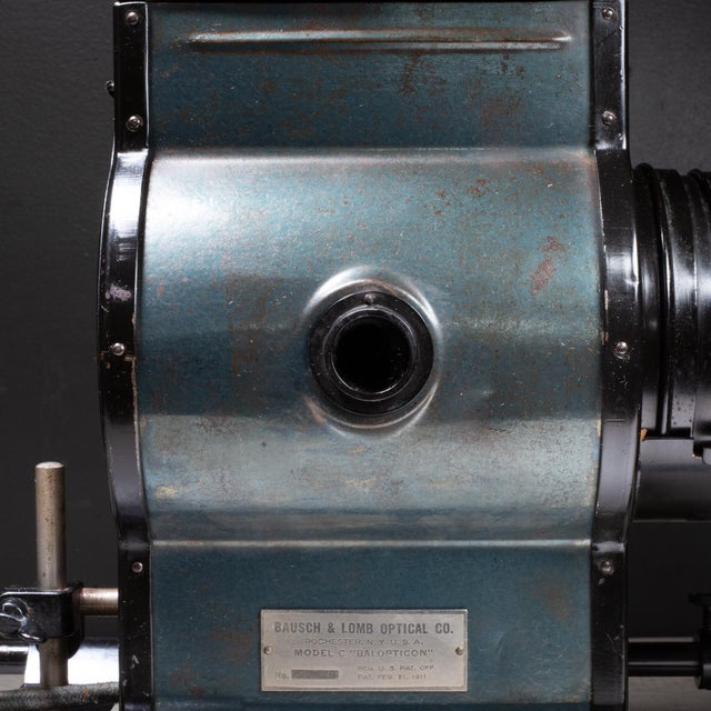 Antique Baush & Lomb Baloptican Magic Lantern Slide Projector and Original Case c.1911 For Sale - Image 9 of 17
