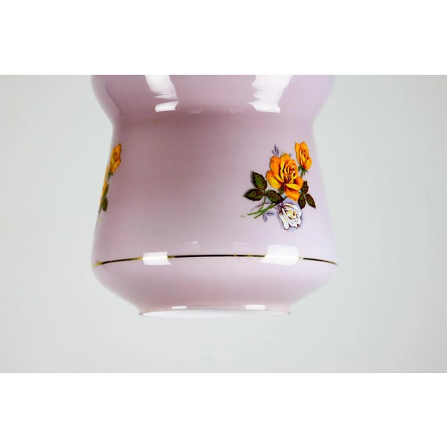 Small Violet Glass Pendant Lamp from EMI, 1940s For Sale - Image 10 of 13