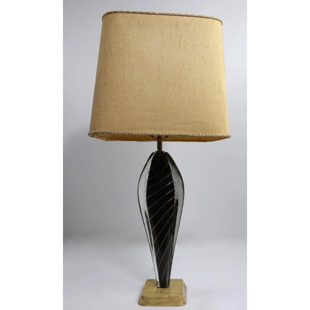 Mid-Century Modern Murano Lamp by Flavio Poli For Sale - Image 3 of 12