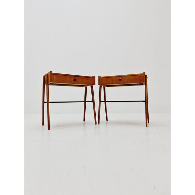 Mid-Century Danish Teak Nightstands, 1960s, Set of 2 For Sale - Image 6 of 12