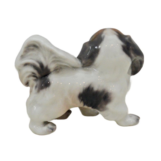 Mid 20th Century Vintage Dahl Jensen Copenhagen Porcelain Pekingese Figurine For Sale - Image 5 of 8