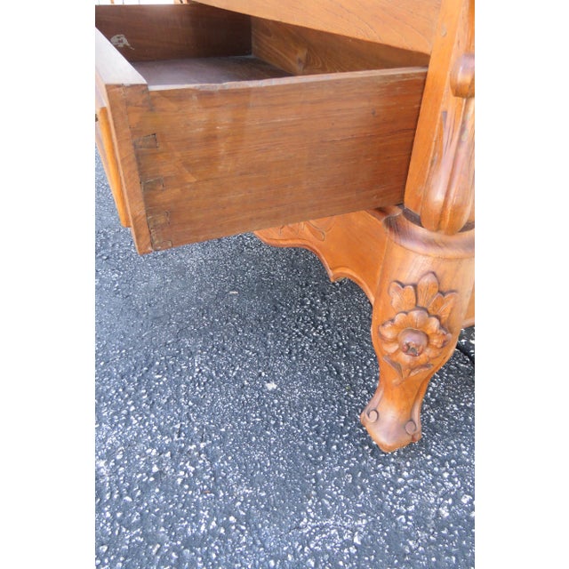 Victorian Heavy Carved Tall China Display Cabinet For Sale - Image 4 of 13