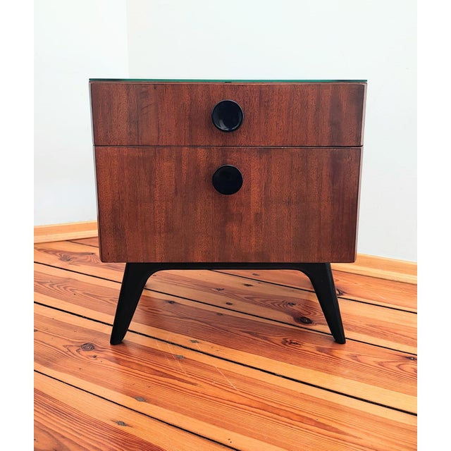 1950s Czechoslovakian Nightstands by J. Halabala for UP Závody, 1950s, Set of 3 For Sale - Image 5 of 17