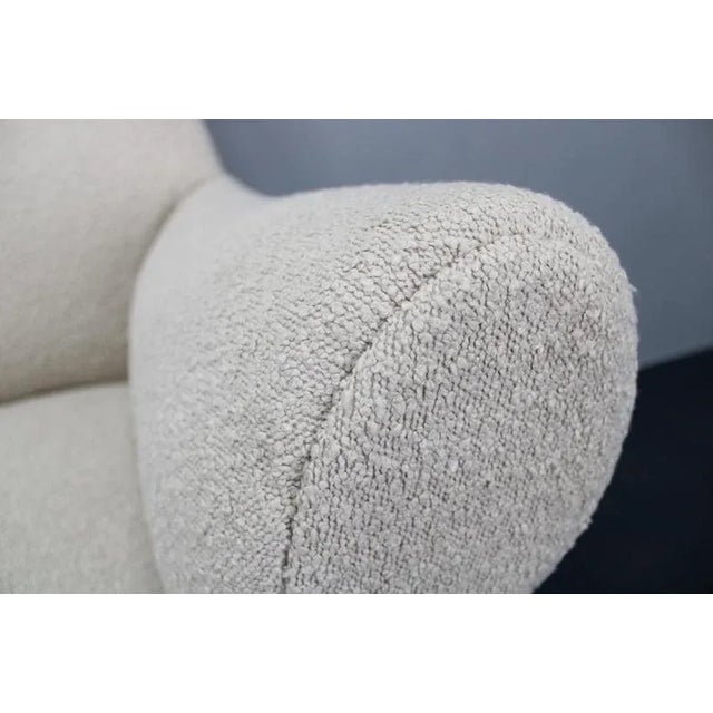 Mid-Century Italian Boucle Armchairs with Iron & Brass Legs, 1950s, Set of 2 For Sale - Image 14 of 17