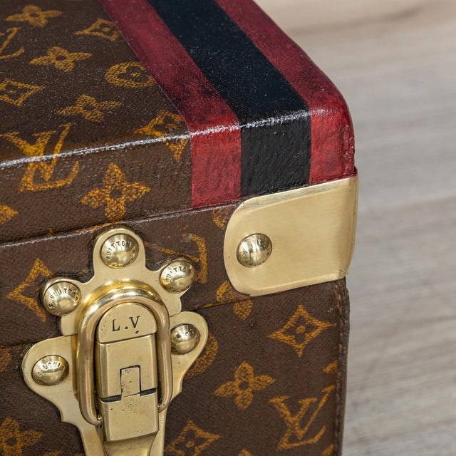 Antique 20th Century Hat Trunk in Monogram Canvas from Louis Vuitton, Paris, 1910s For Sale - Image 12 of 18