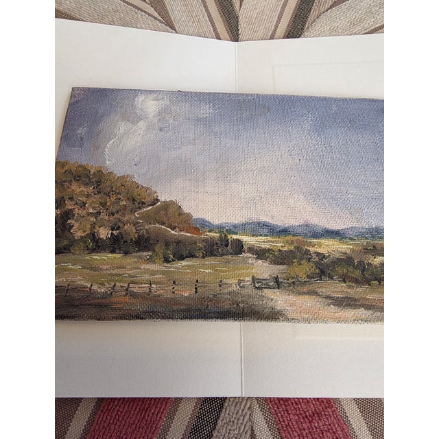 Textile Small Texas Plein Air Painting on Canvas Board by Rogers For Sale - Image 7 of 7