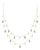 18k Solid Gold Emerald & Diamond Double Layered Charm Necklace for Women For Sale