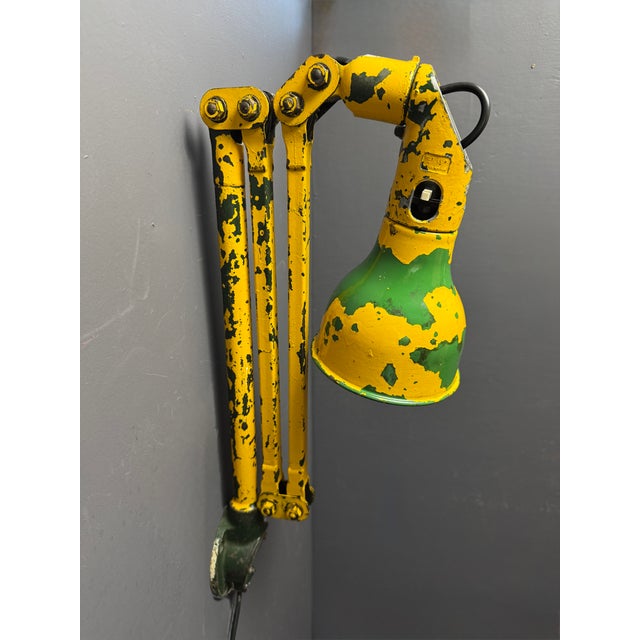 Green Large Industrial Wall Lamp from Mek Elek, London, 1930s For Sale - Image 8 of 10