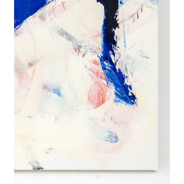 Contemporary Robert O'Meara Abstract Composition in Blue Oil For Sale - Image 3 of 5