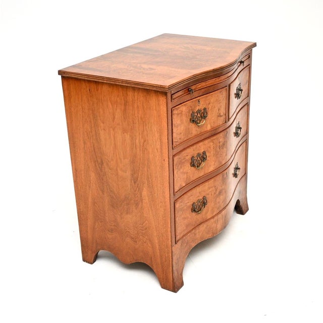 Antique Georgian Burr Walnut Chest of Drawers, 1920s For Sale - Image 4 of 11
