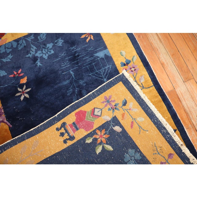 Chinoiserie Zabihi Collection Chinese Art Deco Small Rug - 3' x 5' For Sale - Image 3 of 7