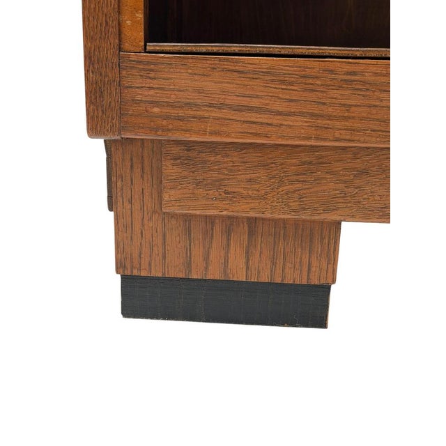 Art Deco Modernist Display Bookcase in Oak with Glass Doors, 1930s For Sale - Image 6 of 12