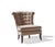 Wood Ebanista Harlow Tufted Lounge Chair - Legs in Dark Walnut Finish For Sale - Image 7 of 7