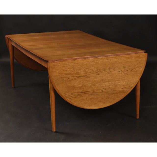 Arne Vodder for Sibast Model 227 Long Danish Teak Expanding Dining Table For Sale - Image 10 of 16