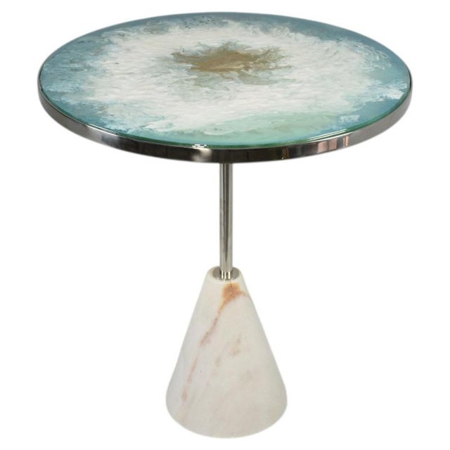 Halcyon S Trio of Tables in Brass by Jonathan Amar Studio, Set of 3 For Sale - Image 10 of 10