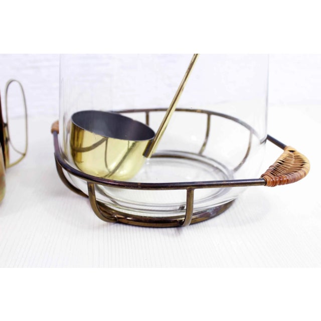 Brass and Glass Orangeade Set, 1960s, Set of 12 For Sale - Image 11 of 12