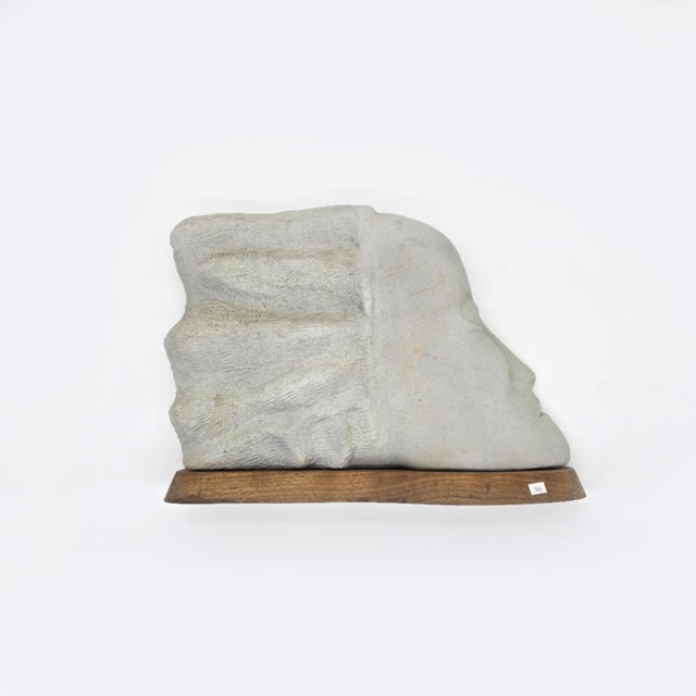 Figurative Fiberglass Wall-Mounted Face Sculpture For Sale - Image 3 of 4