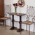 Beautiful carved wood side table by Charles Dudouyt from France, 1940s. Rectangular wood top on two carved legs with...