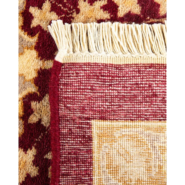 2000 - 2009 Mogul, One-of-a-Kind Hand-Knotted Area Rug in Red, 6' 1" x 9' 3" For Sale - Image 5 of 8