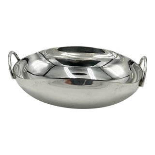 Vintage Christian Dior Paris Silver Plated Trinket Dish With Handles Italy For Sale