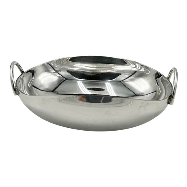 Vintage Christian Dior Paris Silver Plated Trinket Dish With Handles Italy For Sale