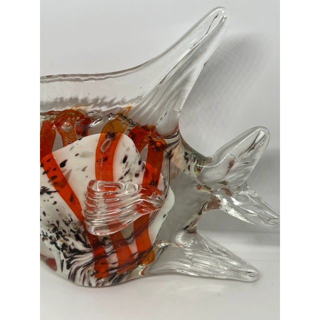 Transparent 1960’s Murano Styled Glass & Stone Fish Sculpture For Sale - Image 8 of 13