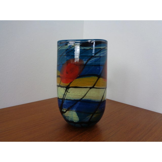 Great Italian Murano glass vase from the 1960s. Weight 2.7 kilograms.
