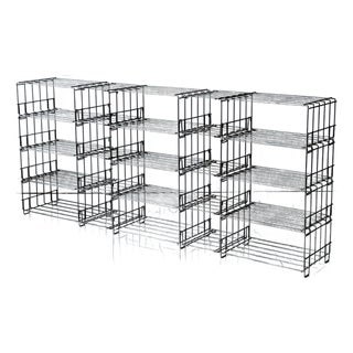 1990s Chrome Modular Shelving System For Sale