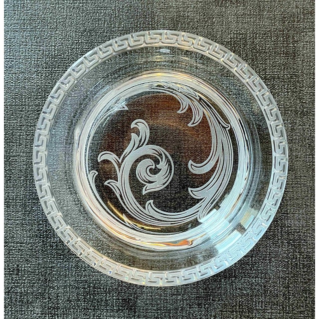 Transparent Versace for Rosenthal Crystal Bowl For Sale - Image 8 of 12