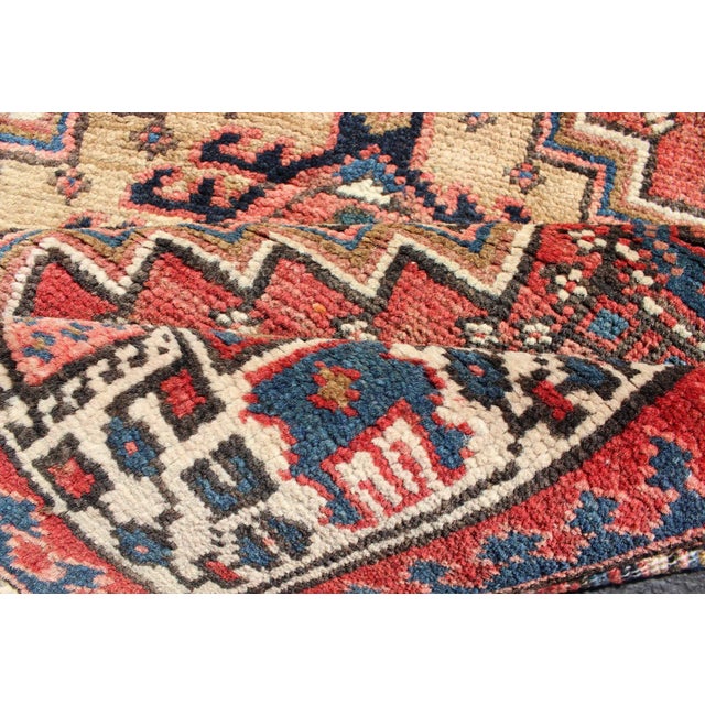 1950s Antique Persian Heriz-Serapi Long Runner 3′6″ × 15′6″ For Sale - Image 5 of 13