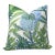 Protea Floral Pillow Cover in Green and Blue, 20x20 Pillow For Sale