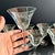 Mid-Century Modern Vintage Willow Moon Champagne Glasses, Set of 7 - By Pioneer - Mid Century Etched Crystal Sparkling Wine Coupes For Sale - Image 3 of 7