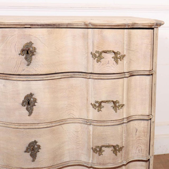 Danish Serpentine Commode in Oak For Sale - Image 3 of 12