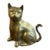 Large Vintage Brass Cat Figurine For Sale