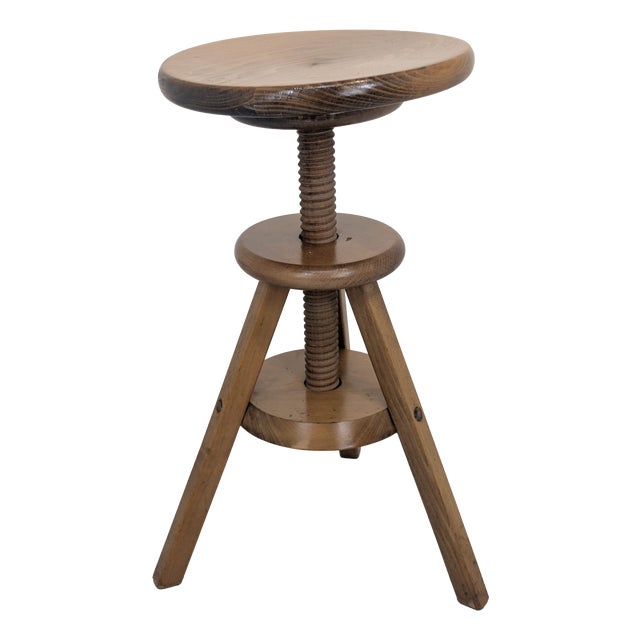 Swivel Piano Stool in Beech Wood For Sale