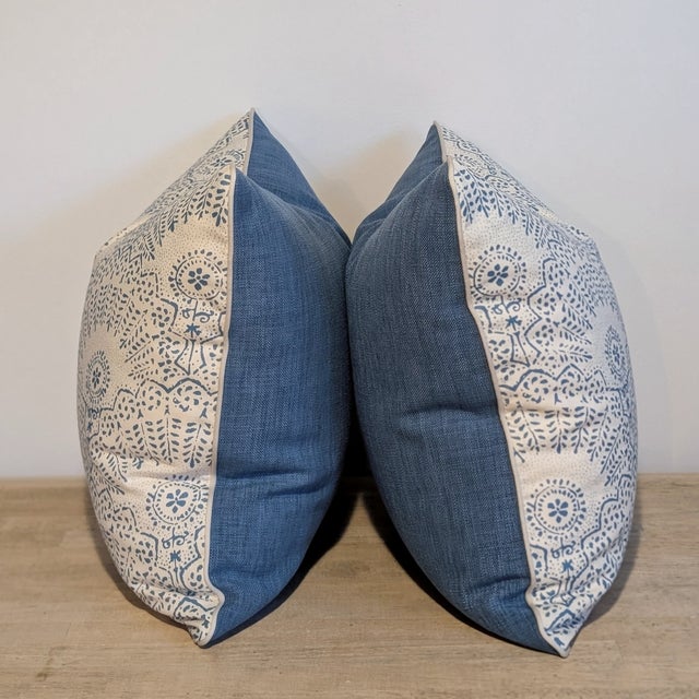 Traditional Sister Parish Appleton Pillows in Water Blue For Sale - Image 3 of 7