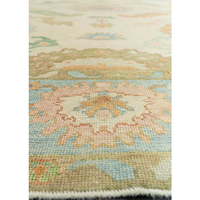Contemporary Turkish Oushak Rug 9'3" x 11'10" For Sale - Image 3 of 4