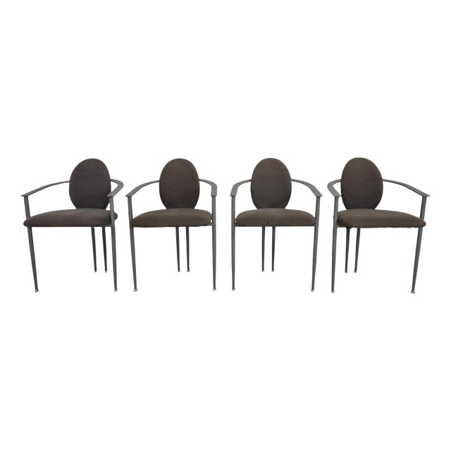 Vintage Dining Chairs by Belgo Chrom, Set of 4, 1980s For Sale