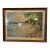 Original Watercolor Lake Painting Mid Century 1954 Framed by Mary O Strouse For Sale
