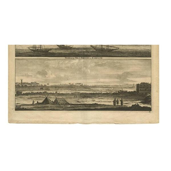 C. De Bruijn, Panoramic Views of the Nile, Egypt, 1700, Print For Sale - Image 3 of 5