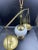 Vintage Brass & Milk Glass "Balance of Justice" Weight Scales For Sale In Los Angeles - Image 6 of 12