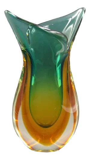 Sommerso Murano Glass Vase by Flavio Poli for Seguso, 1950s
