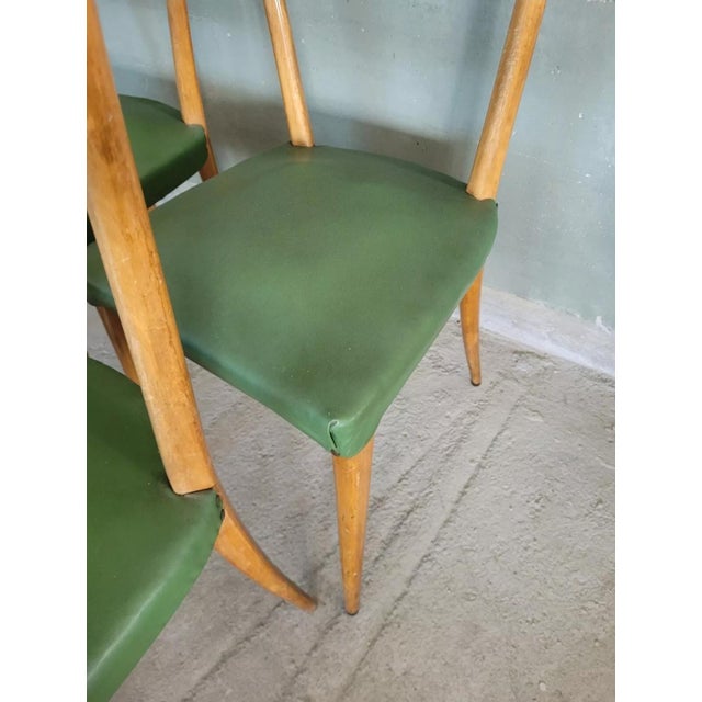 Mid-Century Modern Chairs in Eco-Leather, Set of 5 For Sale - Image 11 of 14