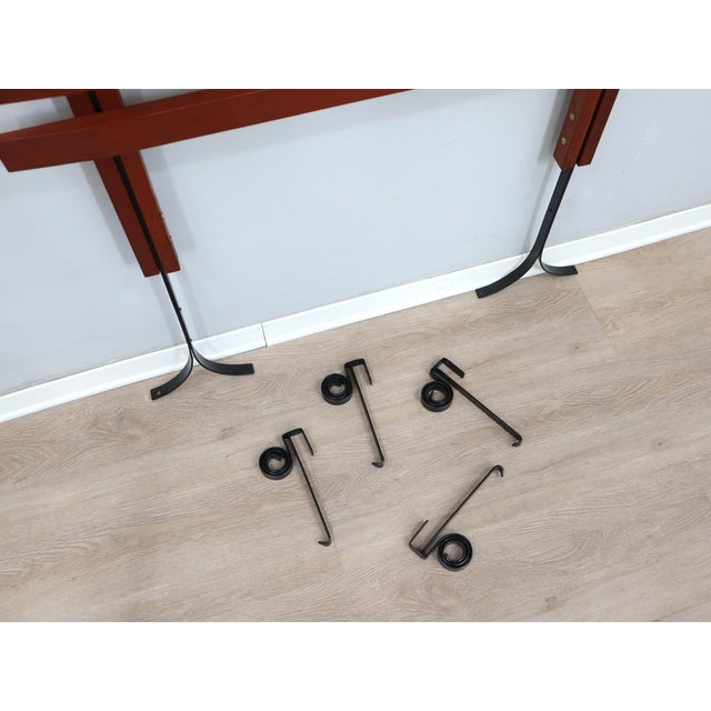 Mid-Century Italian Teak Wall Coat Rack from F.lli Proserpio, 1950s For Sale - Image 11 of 13