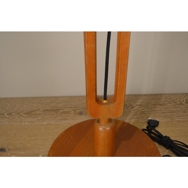 Mid-Century Modern Mid 20th Century Danish Modern Wood Floor Lamp For Sale - Image 3 of 4
