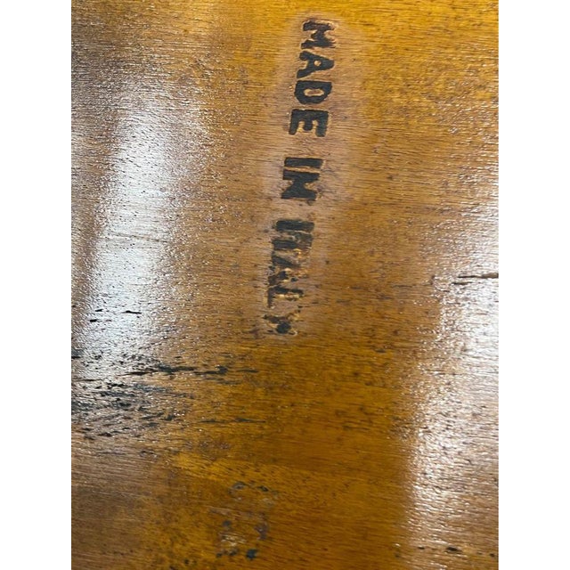 Vintage Country Style Wrought Iron Base Solid Wood Top Dining Table. Made in Italy For Sale - Image 12 of 12