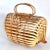 Offered is a rare 1940s-1950s Japanese "Lobster Cage" basket purse. While there is genius engineering in the artisan...