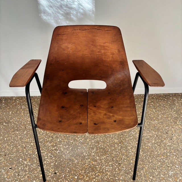 1950s Bridge Amsterdam Armchair by Pierre Guariche for Steiner, 1953 For Sale - Image 5 of 14