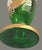 Vintage Bohemian Heavily Gilded High Enamel Floral Green Crystal Art Glass Vase For Sale - Image 10 of 11