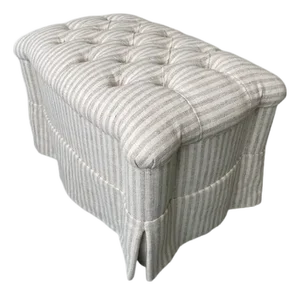 Tufted Ottoman With Skirt